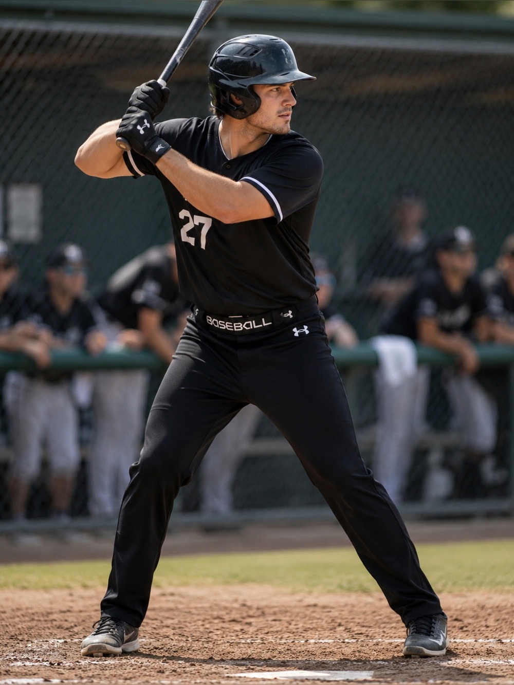 UNDER ARMOUR Mens Black Baseball Pants Sz XL